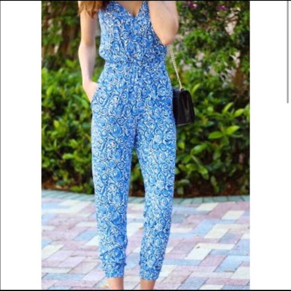 Lilly Pulitzer cuffed ankle jumpsuit
